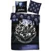 Image de Parure De Lit Réversible Bleue - Harry Potter Blason Château De Poudlard - 140 Cm X 2