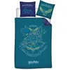 Image de Harry Potter - Parure de Lit Enfant Poudlard Bleu Lit 1 place Housse de couette 140x200 cm Taie d’oreiller 63x63 cm