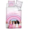 Image de Parure de lit - Barbie - Housse de couette 140x200 cm - Taie doreiller 65x65 cm - 100% coton - Oeko Tex
