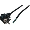 Image de Cordon d'alimentation CEE7 / Fils denudes noir - 3,0 m