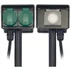 Image de Prise de jardin avec minuterie Perel EG2WTM - Noir - Piquet de terre - 110 cm - PVC