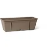 Image de Kit jardinière avec crochet en métal réserve deau et écarteur pour les écoulements - GARDEN ID Smart - Taupe 50 cm