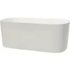 Image de Jardinière XL à réserve deau - GARDEN ID Respect - Blanc 80 x 38 cm - 100% déchets ménagers - 100% recyclable - Surface structurée.