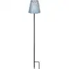Image de Lampe Solaire Argent Ø12 H70 Cm Autonomie 6-8h Pied Stabilisateur Bouton On/off Pile Aaa.
