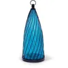 Image de Lanterne solaire - GARDEN ID Blue Dome - Ø17 H40 cm - Autonomie 6-8h -Bouton on/off - Pile AA rechargeable.
