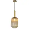 Image de Suspension diam. 20 cm 1xe27 40 w cylindrique ambre - lucide - maloto