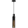 Image de Suspension diam. 10 cm 1xe27 40 w dimmable fumé & noir - lucide - orlando