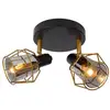 Image de Plafonnier led diam 20 cm 2xe14 noir et verre fumé - lucide - nila