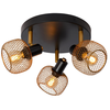 Image de Spot plafond diam. 37 cm 3xe14 or mat noir - lucide - maren