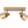Image de Spot plafond 2xe14 or mat laiton - lucide - bjorn