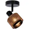 Image de Spot plafond 1xe14 noir et or - lucide - rafa