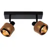 Image de Spot plafond 2xe14 noir et or - lucide - rafa