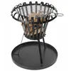 Image de Brasero Avec Bac À Cendres Rond Noir Bb650 Perel