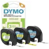 Image de DYMO 91241 Ruban détiquetage jeu de 3 Couleur de ruban: hyper-jaune argent blanc Couleur de police: noir 12 mm 4 m S