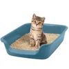 Image de Bac à litière pour chat - SAVIC - Junior Bluestone - Entrée basse - 56 x 39 x 13 cm - Bleu - Pour chat et chiot