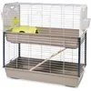 Image de Cage pour lapins et cochons dinde - Beeztees - Caesar 3 Double - 100 x 50 x 97 cm - Gris - Montage facile