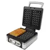 Image de Gaufrier electrique domo do9047w 1400w plaques profondes 2x 2.6 cm noir metal argente DO-9047W