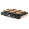 Image de Crêpière - DOMO - DO8717P - 1000 W - Pour 6 crêpes de Ø 115 cm - Thermostat réglable - Noir / Bois
