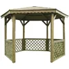 Image de Kiosque hexagonal - SOLID - Pavilion 3517x3054cm - Bois de pin traité - Treillis décoratifs