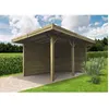 Image de Carport en pin du nord certifié et imprégné autoclave SOLID - 4064x5064cm - double paroi