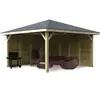 Image de Kiosque En Bois "pavillon" - 14.75 M² - 4.37 X 4.37 X 1.93 M