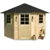 Image de Abri Jardin Bois "nancy" - 5.70 M2 - 2.55 X 2.55 X 2.75 M - 28 Mm