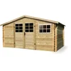 Image de Abri Jardin Bois Traditionnel - 11.56 M2 - 388 X 298 X 218 Cm - 28mm