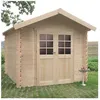 Image de Abri de jardin en bois NIMES 2380 x 2380 - SOLID - 28mm - Double porte - Fenêtres en verre