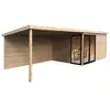 Image de Abri de jardin tavira 4036 x 3036 mm + auvent 3948 mm 28 mm S8777-1