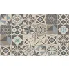Image de Tapis - Velvet - Carreau Ciment Blue Taupe - 100% PA - 1180g/m² - 5mm de hauteur de poils