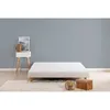 Image de DEKO DREAM Rakenne Sommier tapissier à lattes 160 x 200 - Bois massif blanc + pieds