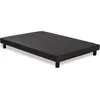 Image de Sommier Tapissier A Lattes 140 X 190 - Bois Massif Gris Anthracite + Pieds - Rakenne