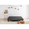 Image de Sommier tapissier à lattes 160 x 200 - Bois massif gris anthracite + pieds - DEKO DREAM Rakenne