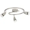 Image de Luminaire spot LED spirale GU10 3x42W acier brossé.