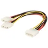Image de Câble adaptateur dalimentation interne à connecteur Molex mâle vers Molex femelle + alimentation à 3 broches dun ventilateur 015