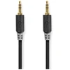 Image de Câble Audio Stéréo Rond 2 Connecteurs Jack 3.5mm Mâle 2m Gris Anthracite Nedis
