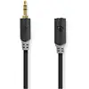 Image de Câble Audio Stéréo Jack 3.5mm Mâle Vers 3.5mm Femelle 5m Gris Anthracite Nedis