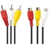 Image de Câble vidéo-audio composite RCA Nedis - 5m noir