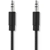 Image de Câble Audio Jack Stéréo 2 M Mâle Vers Mâle Compact Noir Nedis
