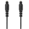 Image de Câble Audio Optique Toslink Mâle 1m Transmission Numérique Noir Nedis