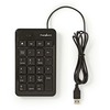 Image de Clavier Pavé Numérique Externe Filaire Usb-a Avec Touches Multimédia Bureau Noir Nedis