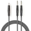 Image de Nedis Câble Audio Stéréo 2 x Jack 6.5 mm mâles vers Jack 3.5 mm mâle - 5 m
