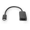 Image de Adaptateur Usb-c  Usb 3.2 Gen 1 Usb-c  Mâle Hdmi  Femelle 4k@60hz 0.20 M Rond Plaqué Nickel Pvc Noir