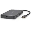 Image de Hub Usb-c Vers Rj45 / 3usb-a / Micro Sd / Usb-c Pd 3.0 / 2hdmi 4k 5gbps 0.2m Noir Nedis