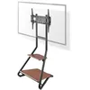 Image de Meuble TV dangle - NEDIS - TVSM6200BK - Compatible jusquà 75 - Design Bauhaus - Noir