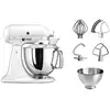 Image de Robot Pâtissier Artisan 4,8 L Acier Inoxydable Blanc 24x36x37 Cm Kitchenaid