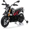 Image de Aprilia Dorsoduro 900 Moto Électrique 12V Enfants - Noir - 3 à 6 ans - Pneus EVA - Licence Officielle - 30kg