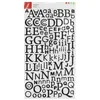 Image de Alphabet autocollant paillettes noir
