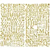 Image de Alphabet Autocollant Paillettes Doré
