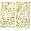 Image de Alphabet autocollant paillettes doré